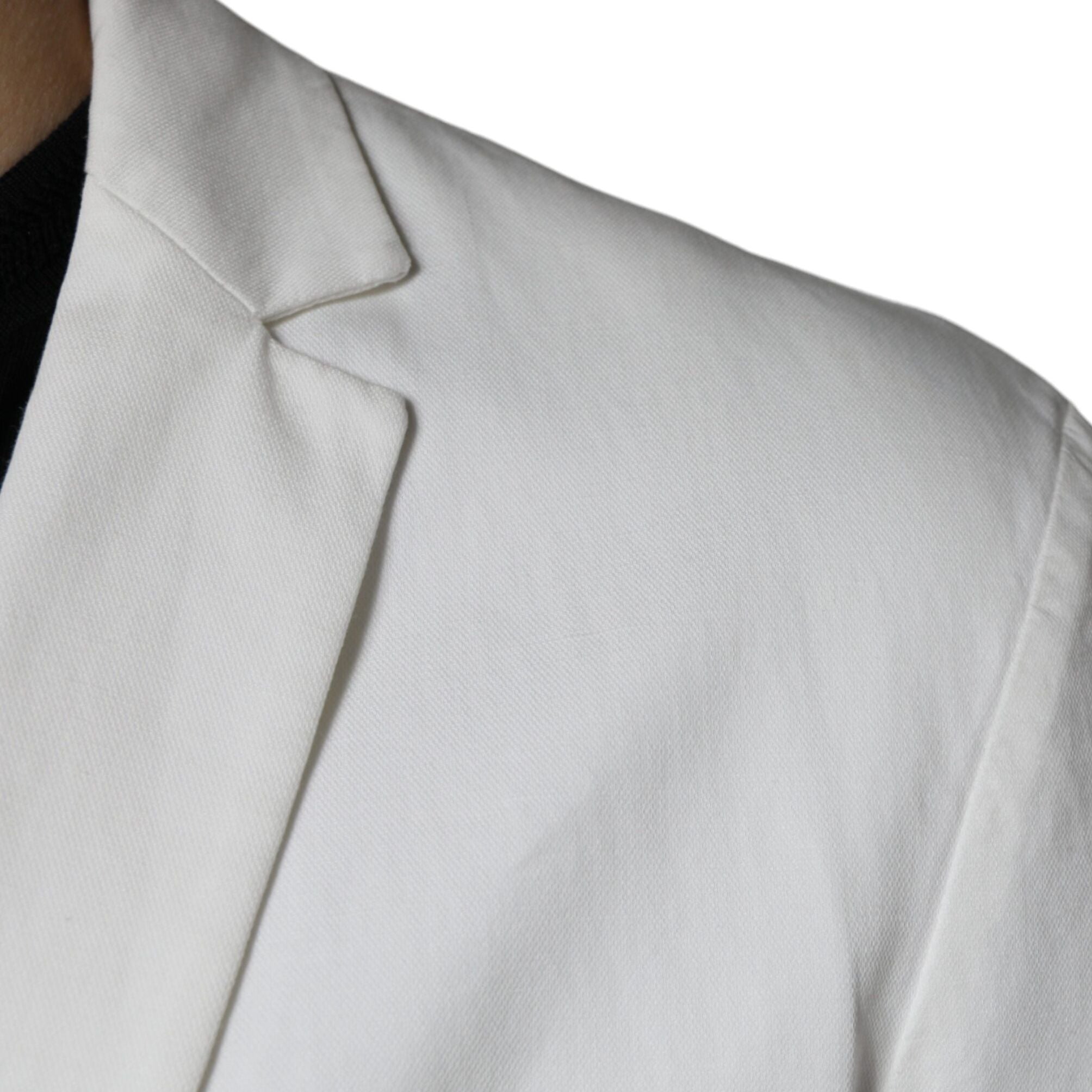 Dondup White Single Breasted One Button Dress Formal Blazer