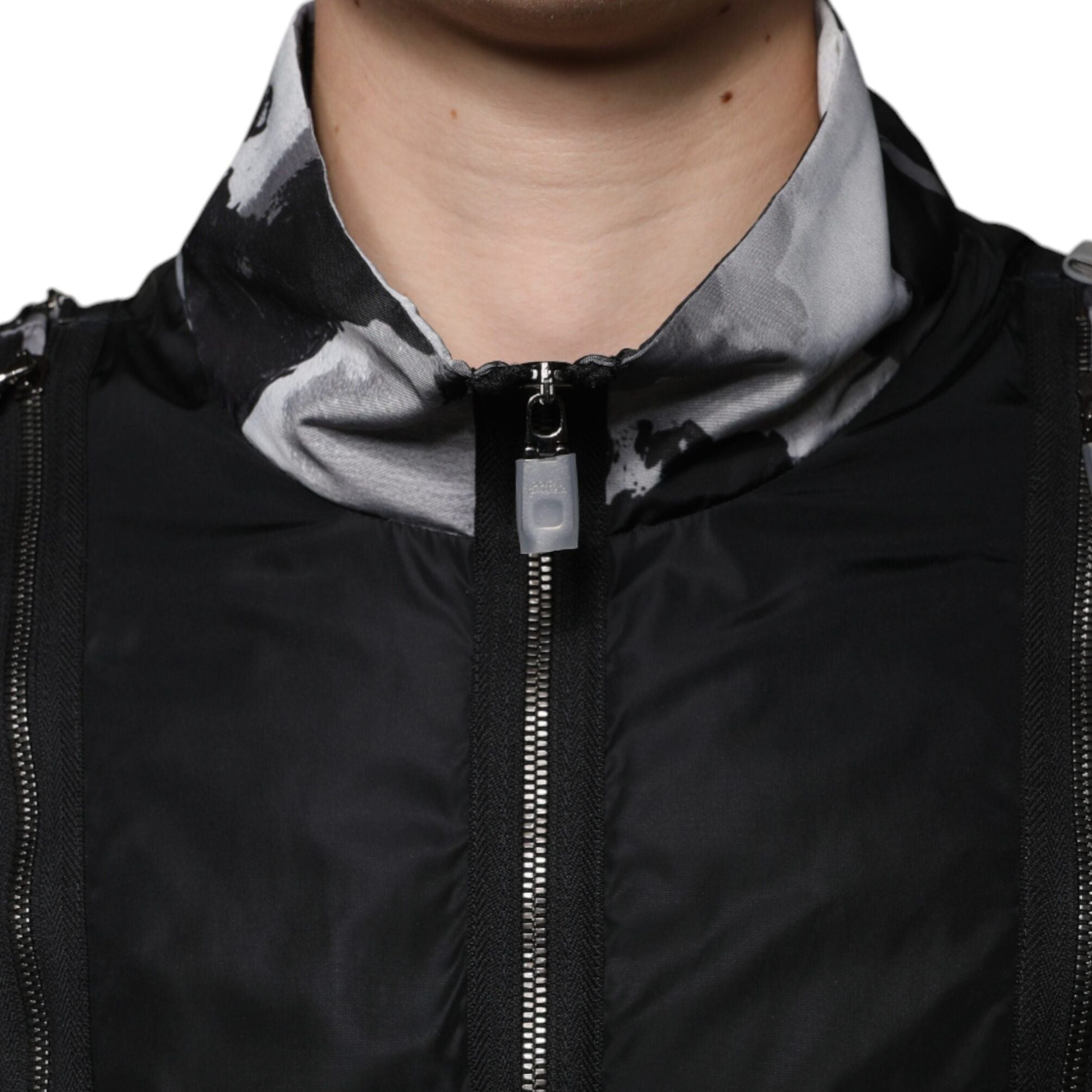 Dolce & Gabbana Black Nylon Full Zip Men Bomber Jacket