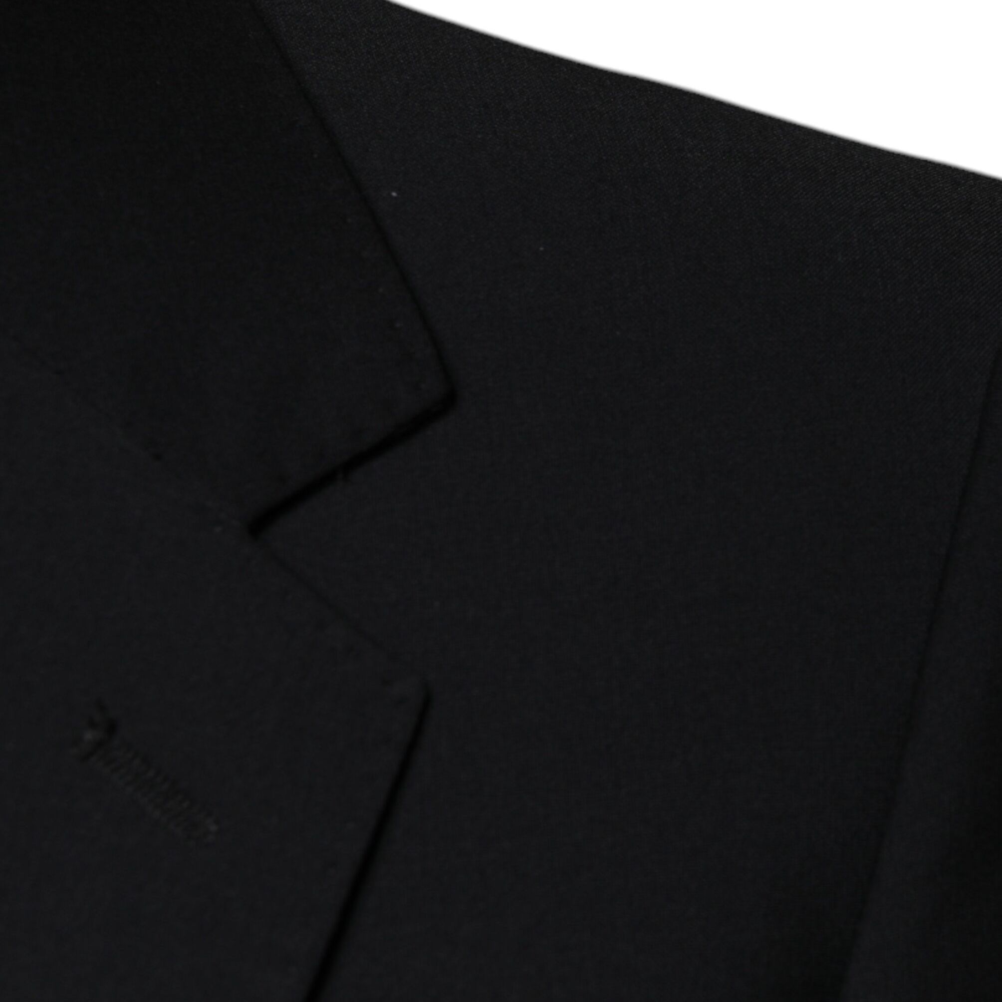 Dolce & Gabbana Black Wool 3 Piece Slim Fit Formal Men Suit