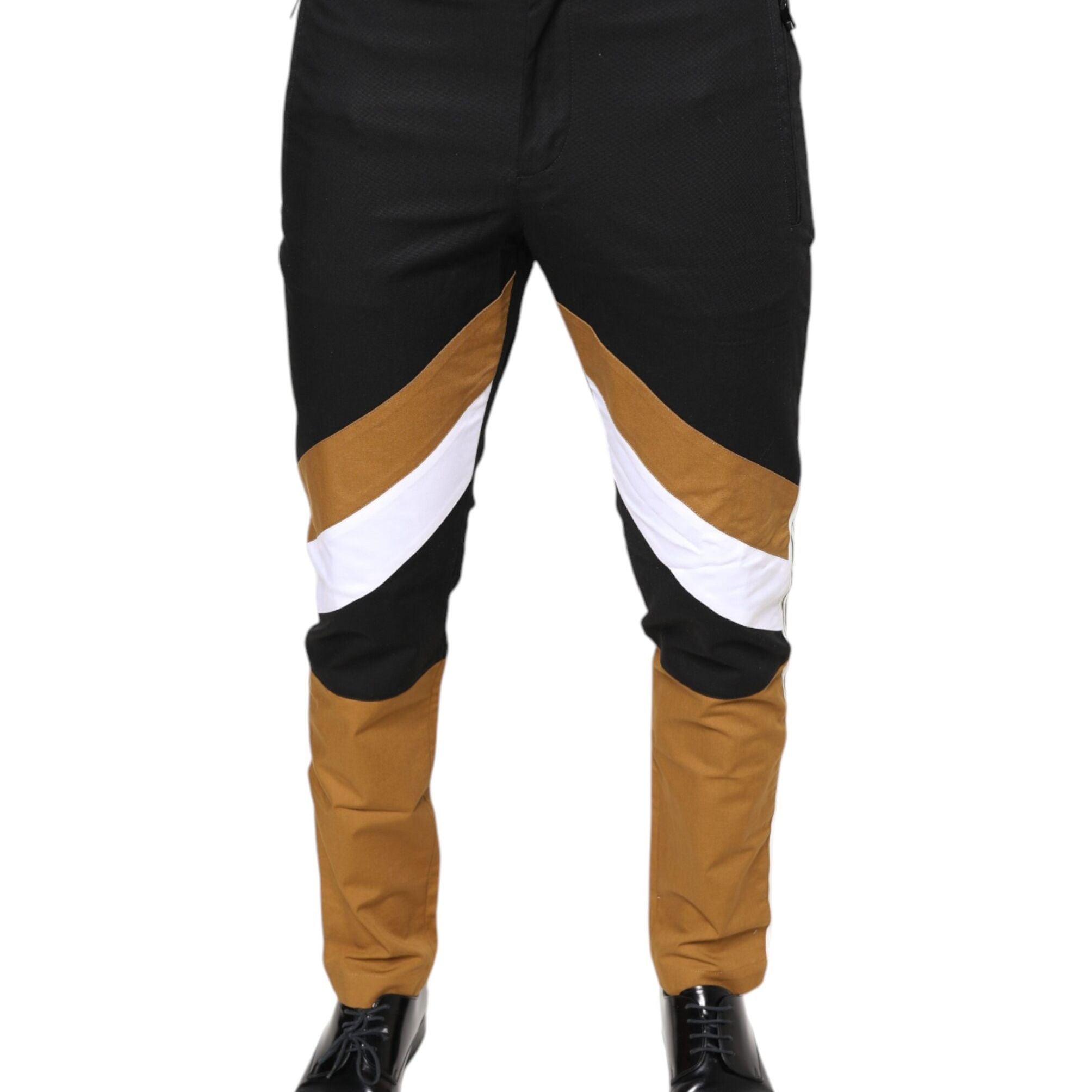 Dolce & Gabbana Multicolor Stripe Skinny Cotton Pants