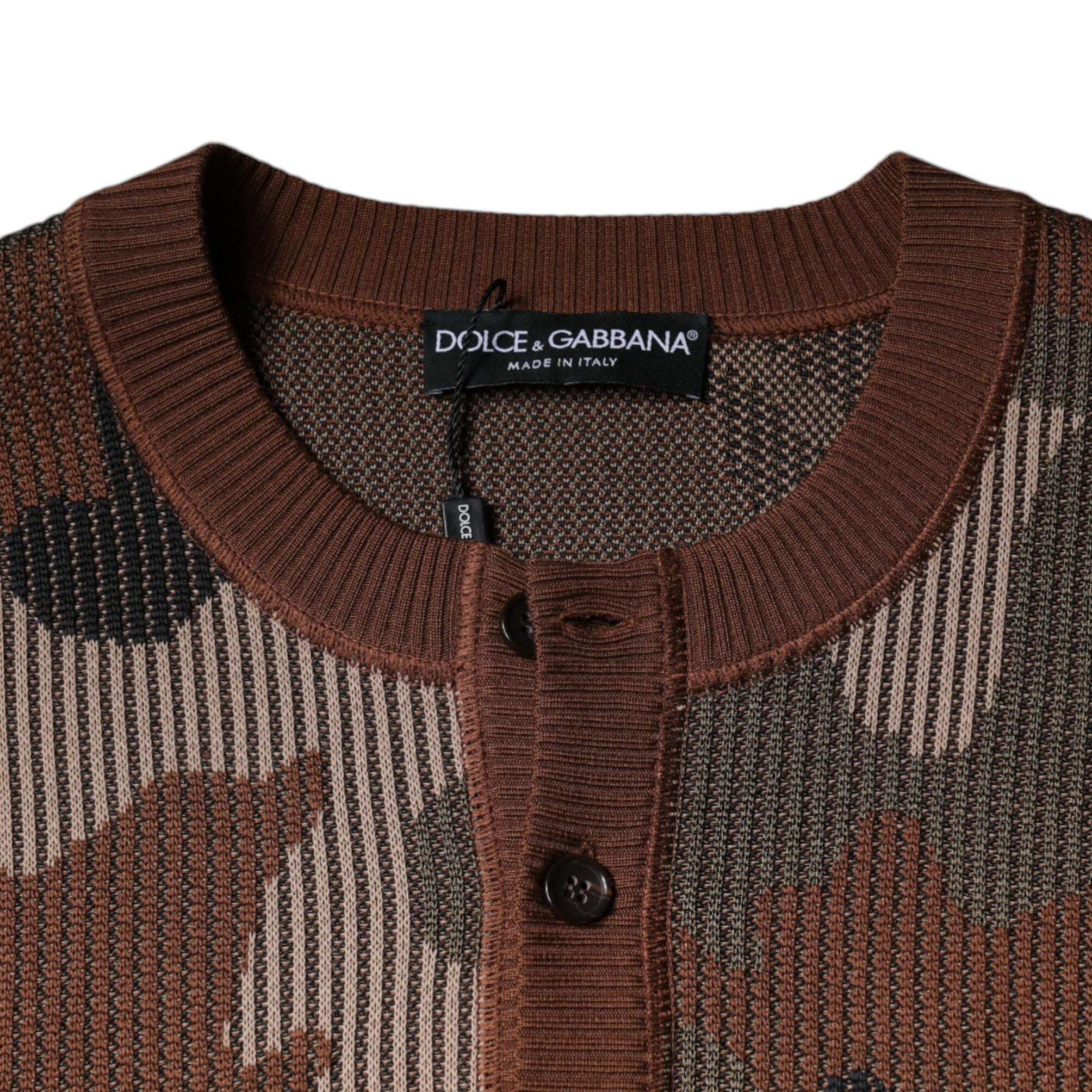 Dolce & Gabbana Multicolor Camouflage Men Pullover Sweater