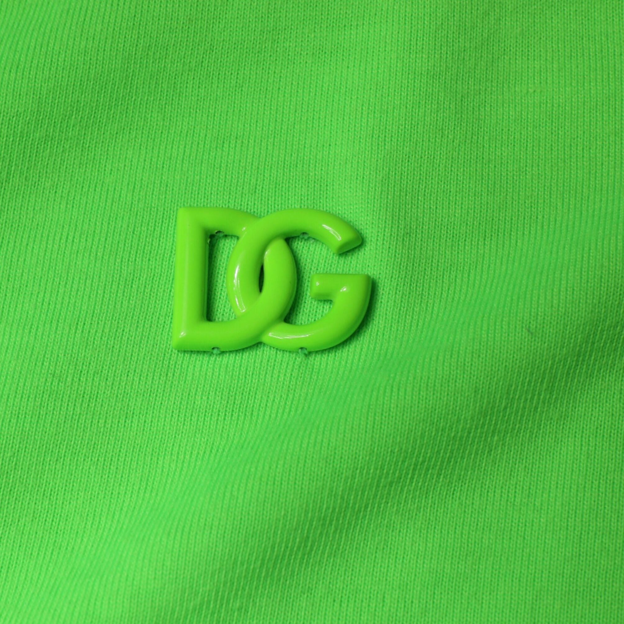 Dolce & Gabbana Green Logo Hooded Pullover Men Sweatshirt Sweater