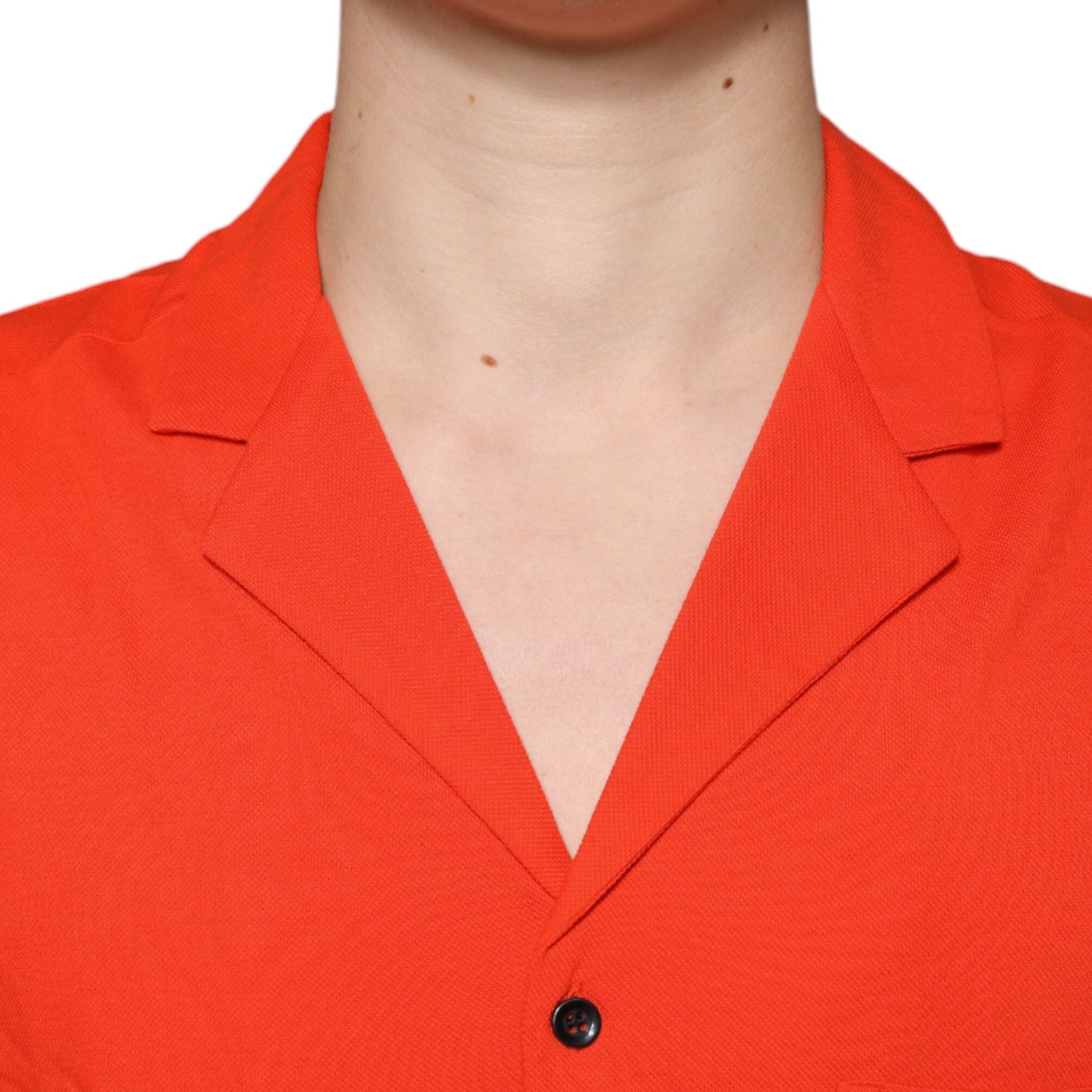Dolce & Gabbana Orange Cotton Button Down Casual Polo Shirt