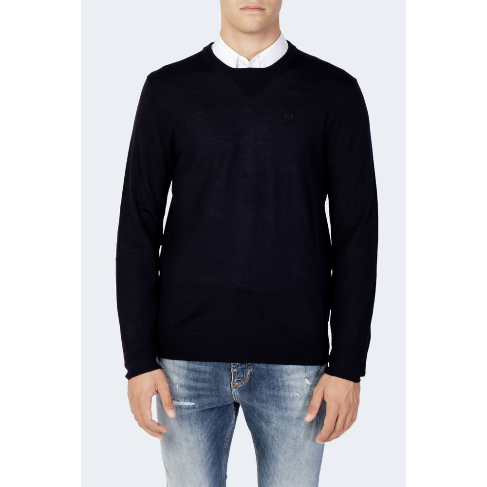 Armani Exchange Blue Wool Sweatshirt