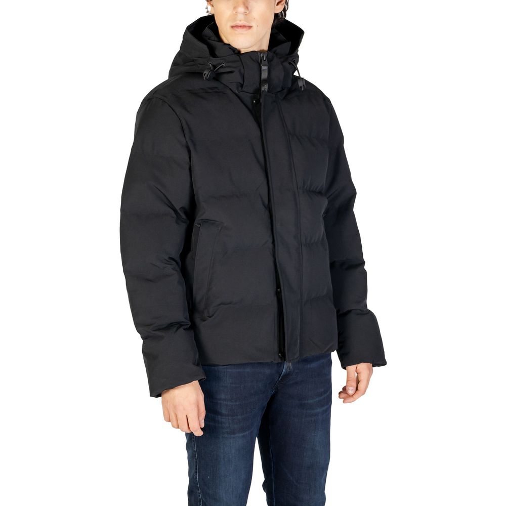Replay Black Polyamide Coat