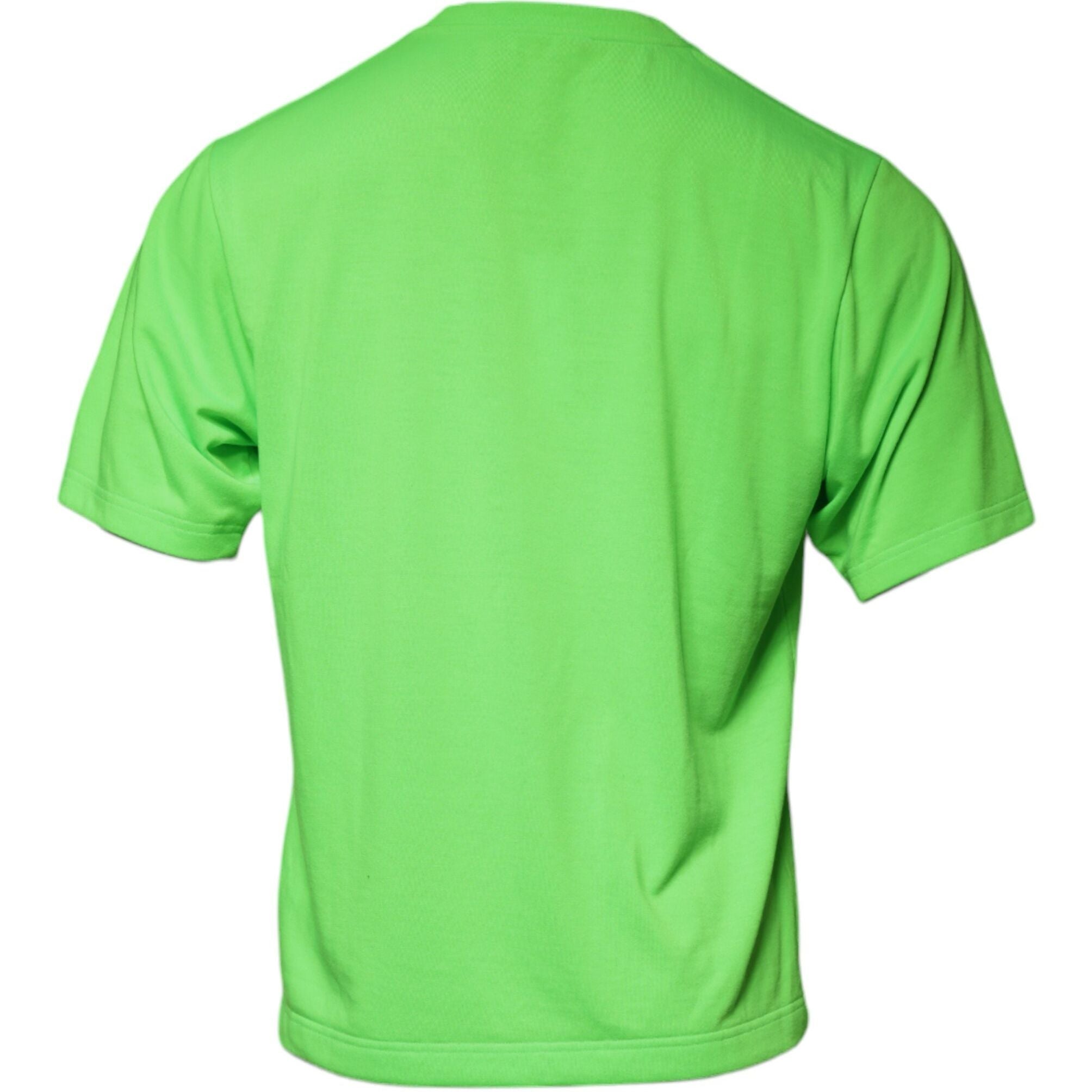 Dolce & Gabbana Green Logo Round Neck Short Sleeves T-shirt