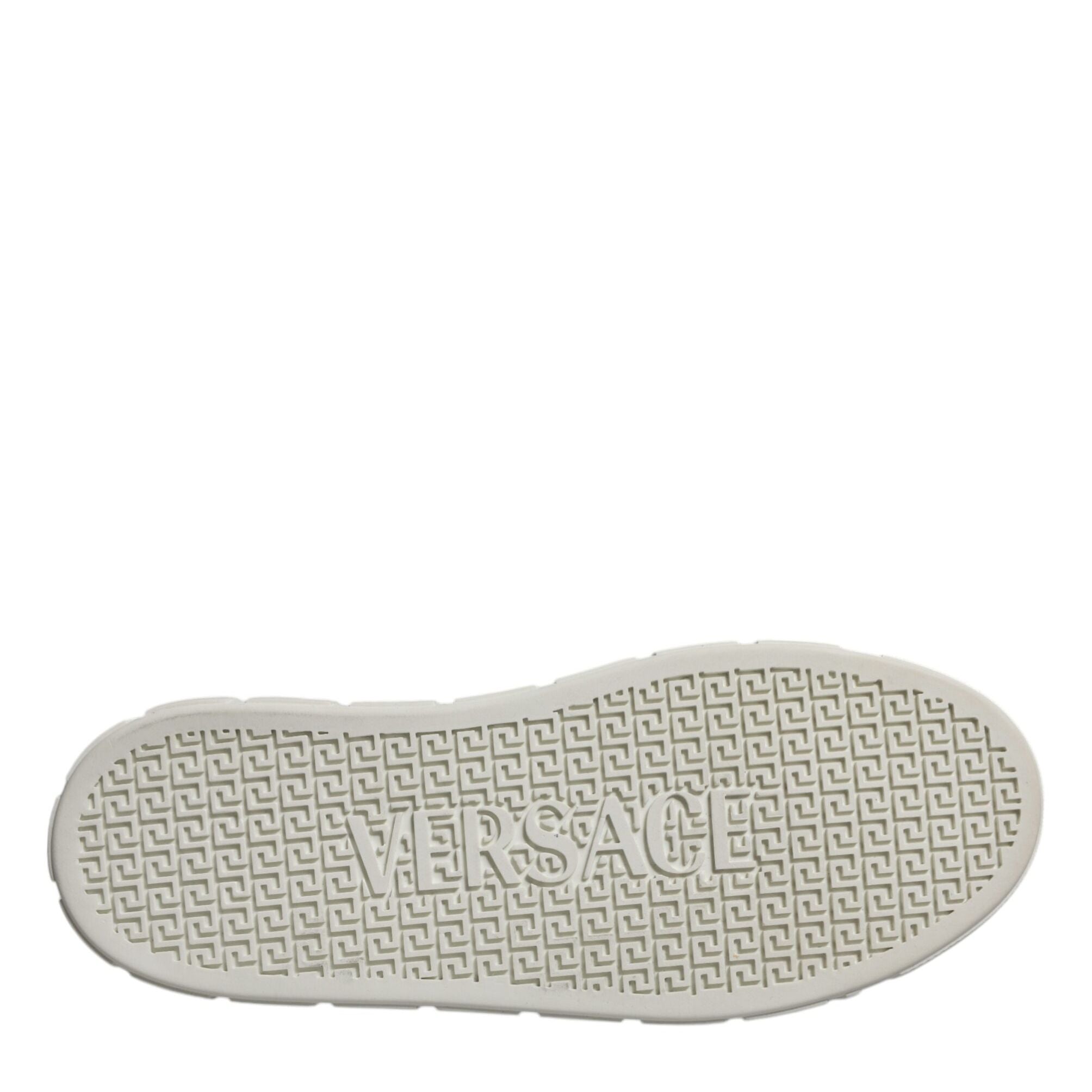 Versace White Brown Greca Print TPU Low Top Men Sneakers Shoes