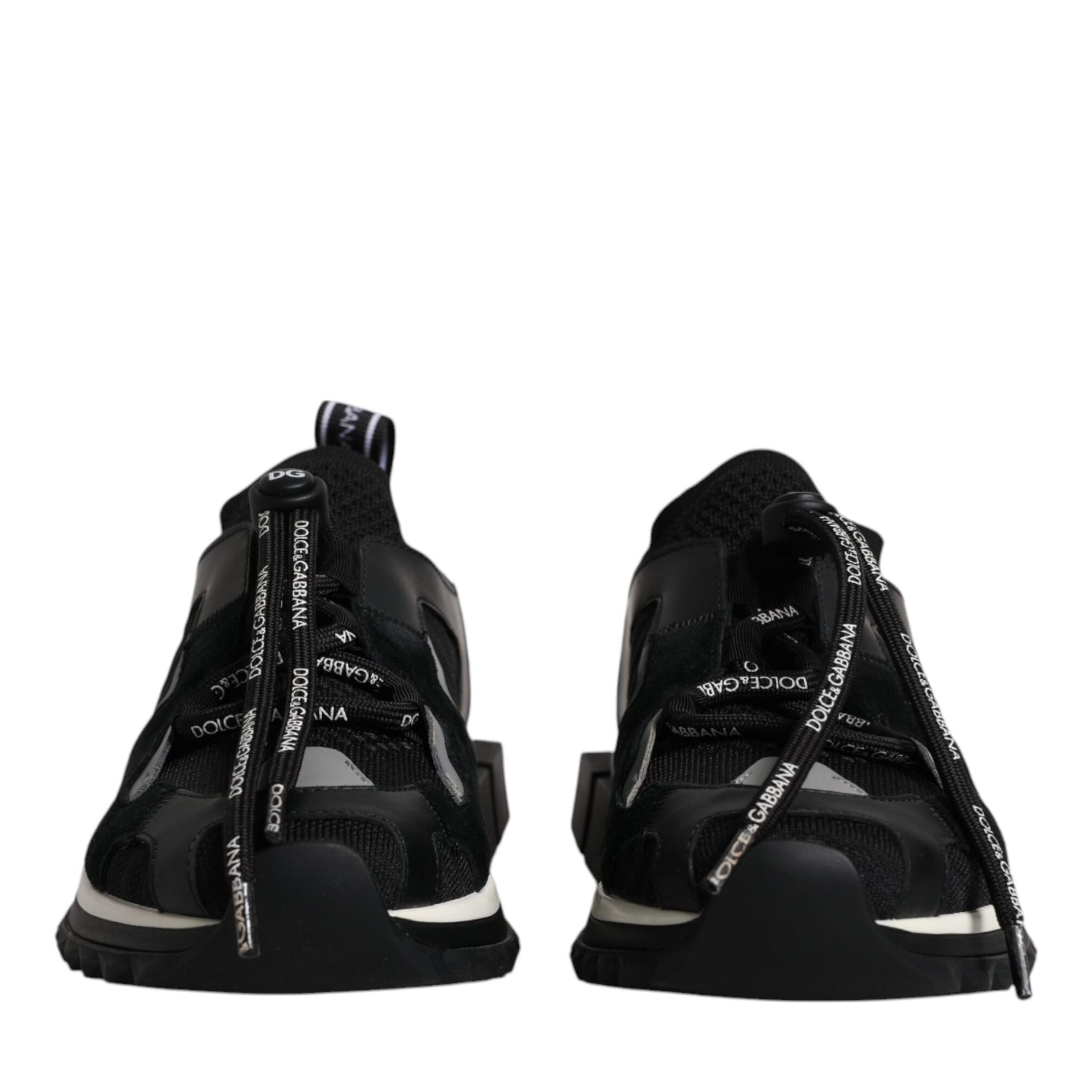 Dolce & Gabbana Black White Logo Sorrento Mens Sneakers Shoes