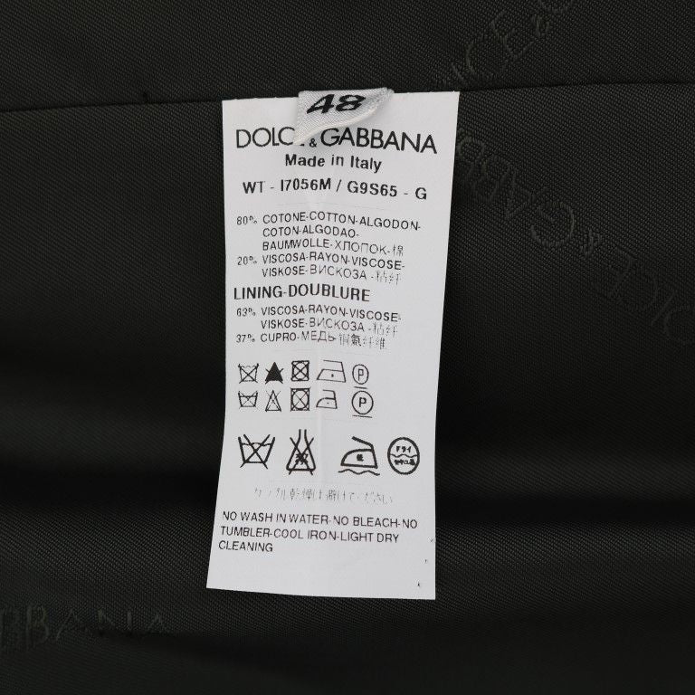 Dolce & Gabbana Black STAFF Cotton Striped Vest