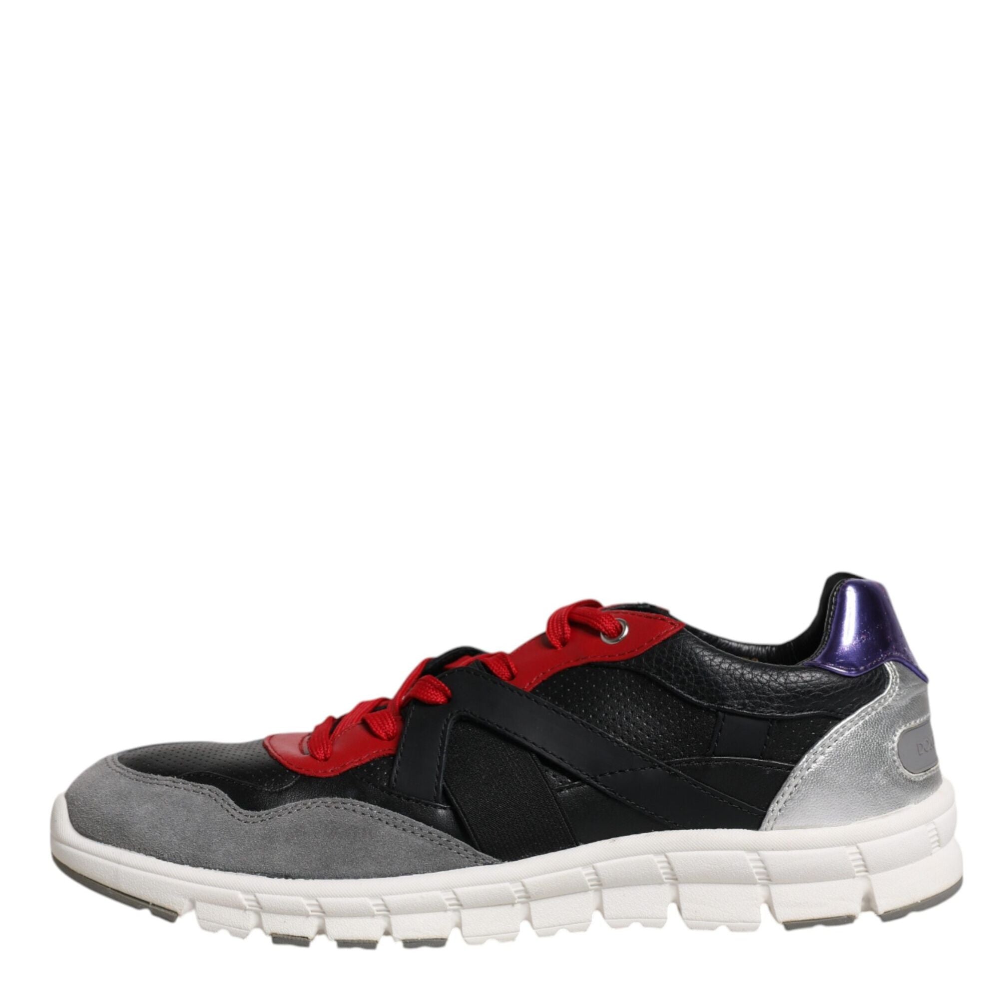 Dolce & Gabbana Multicolor Leather Suede Low Top Sneakers Shoes