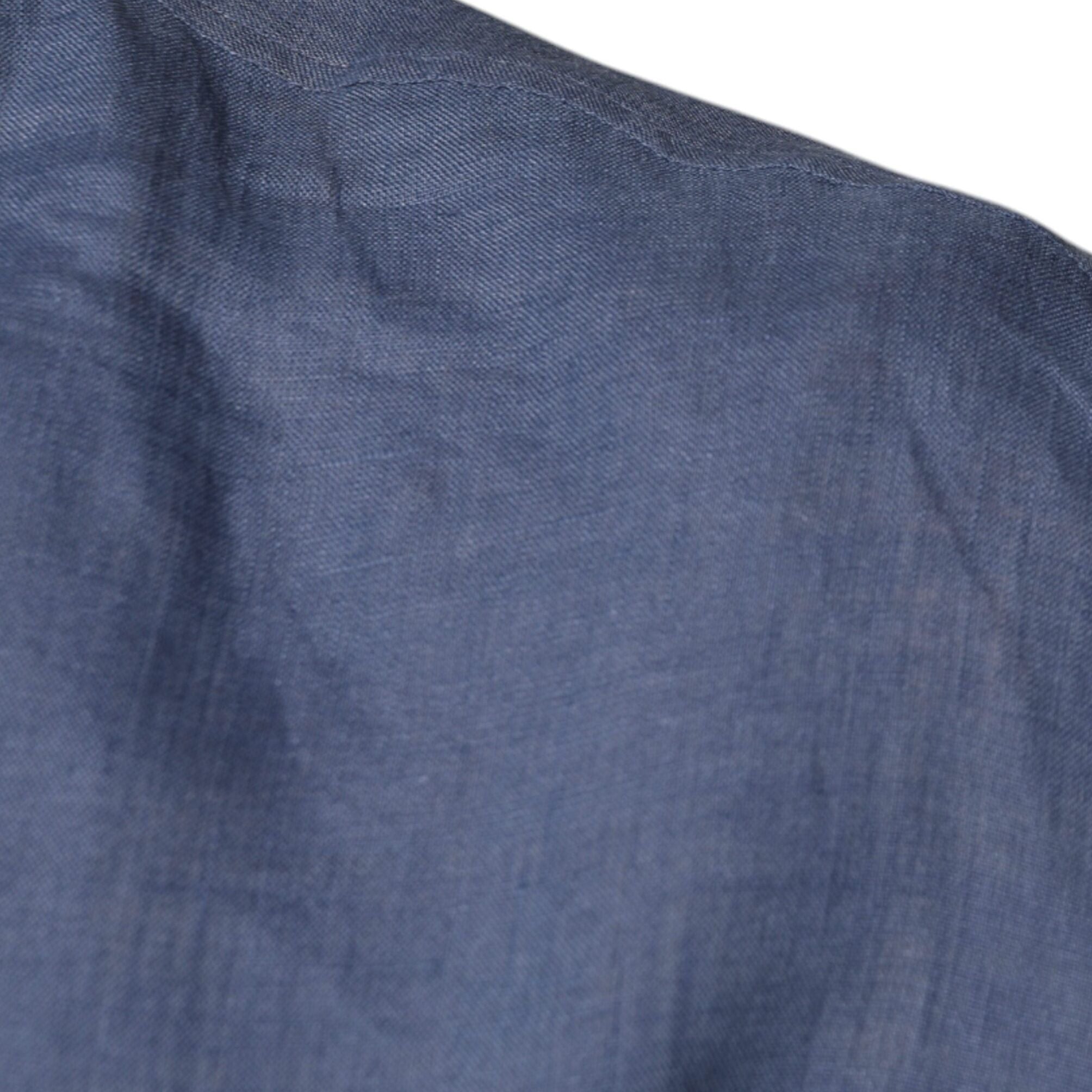 Dolce & Gabbana Blue Logo Long Sleeve Button Down Casual Shirt