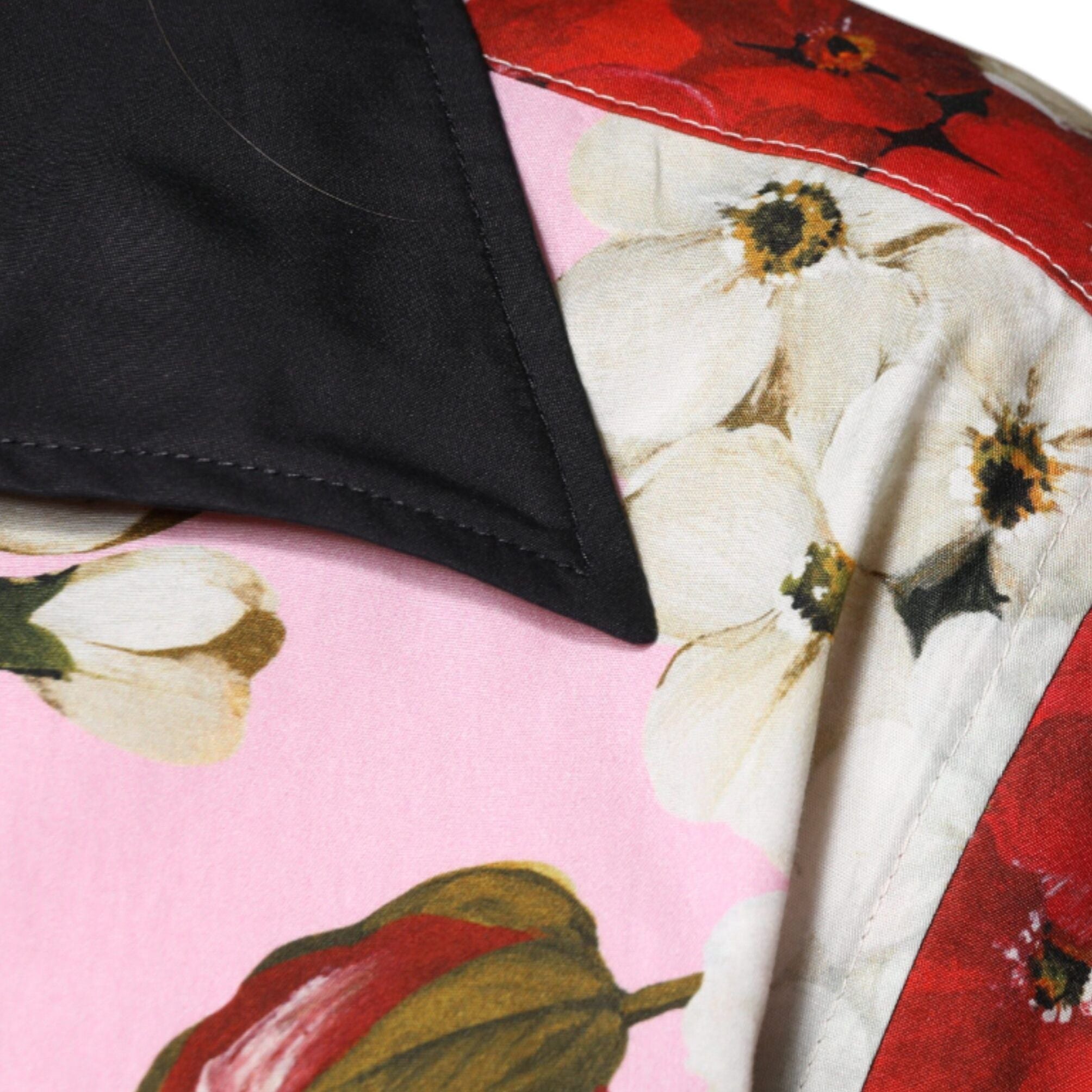 Dolce & Gabbana Multicolor Floral Button Down Casual Shirt