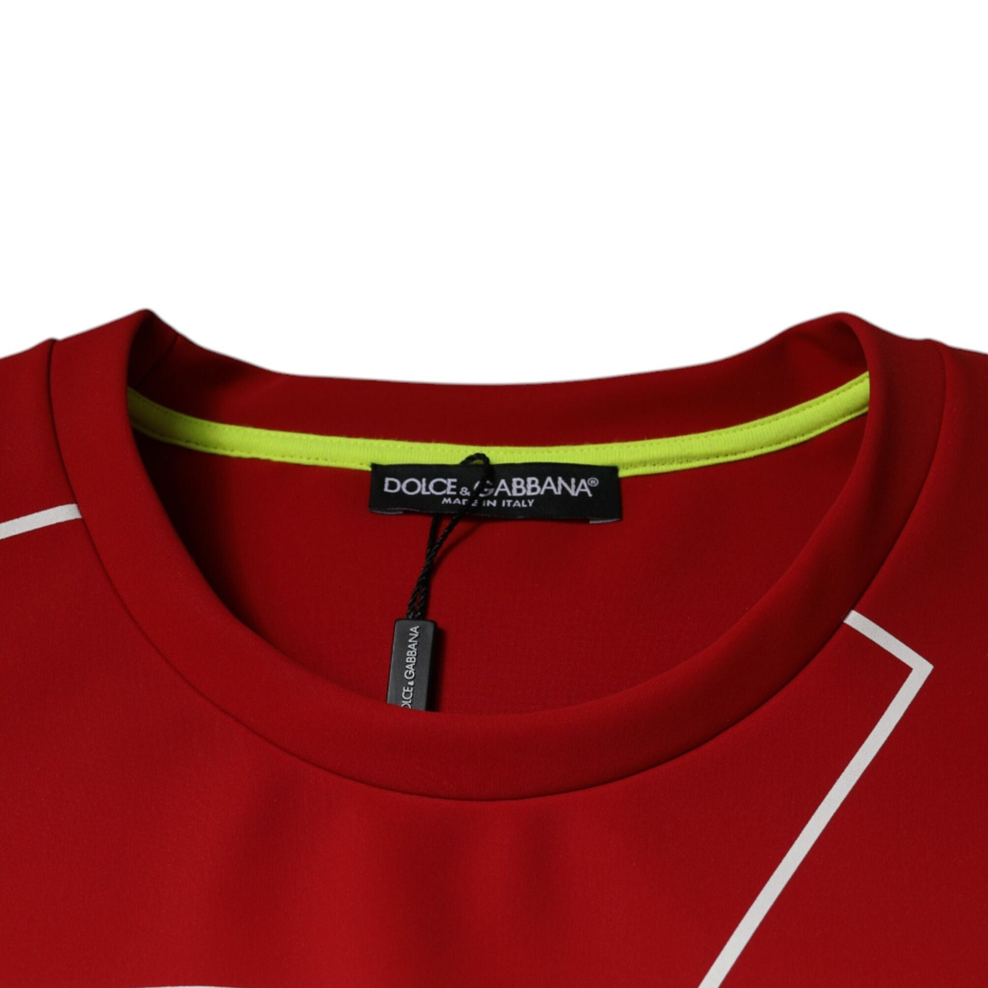 Dolce & Gabbana Multicolor Logo Cotton Men Crew Neck T-shirt
