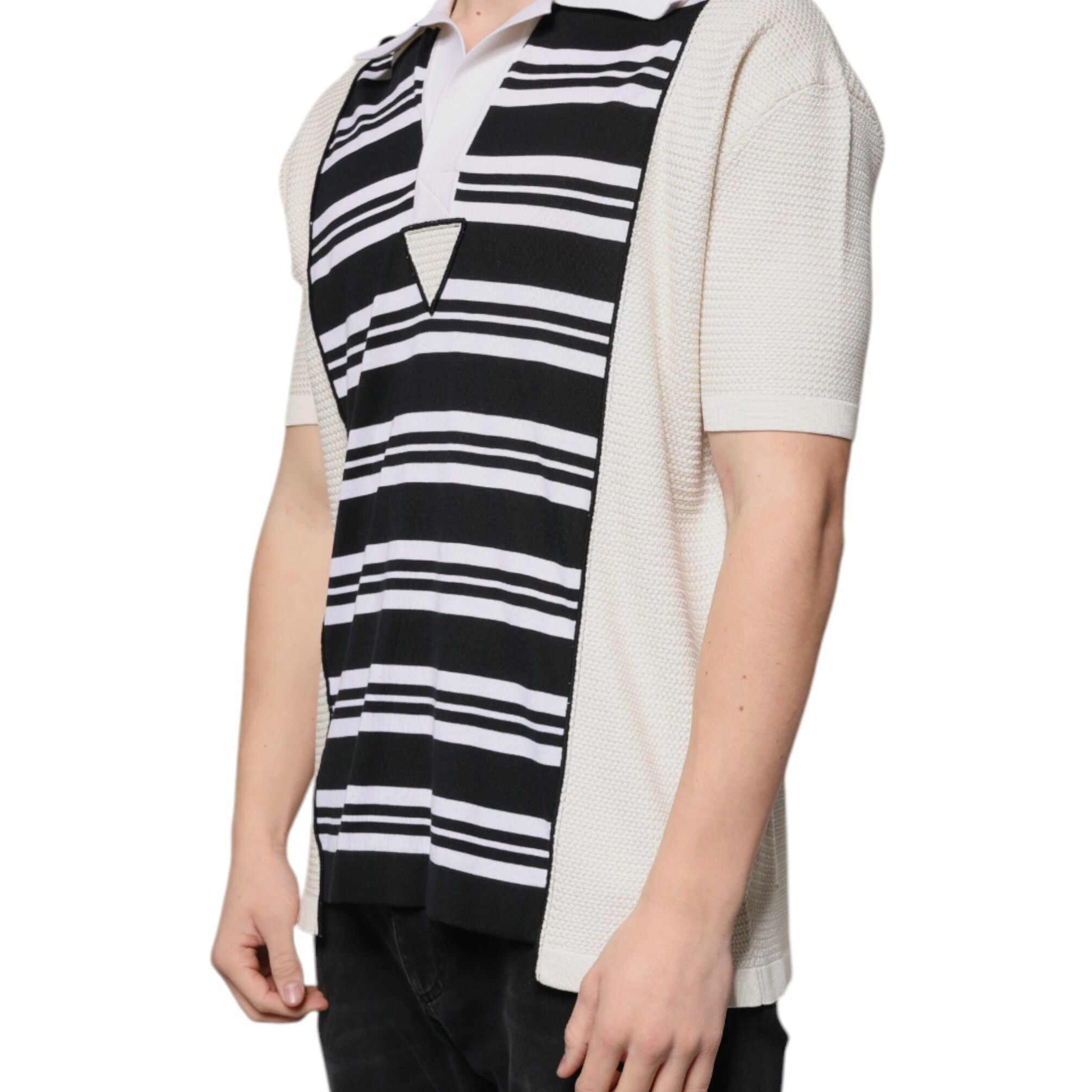 Dolce & Gabbana Multicolor Stripe Collared Polo T-shirt