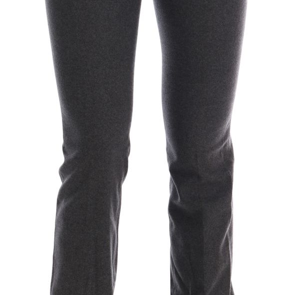 Ermanno Scervino Gray Wool Stretch Slim Pants
