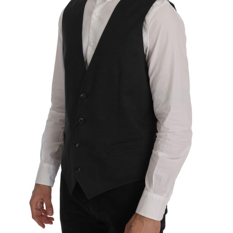 Dolce & Gabbana Gray STAFF Cotton Rayon Vest