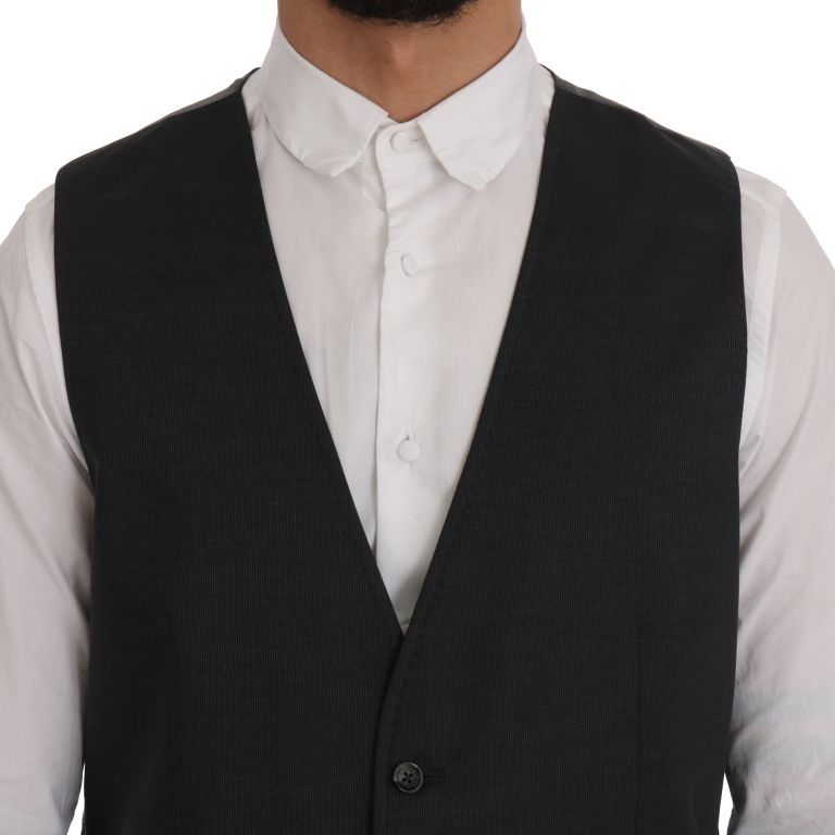Dolce & Gabbana Gray STAFF Cotton Rayon Vest
