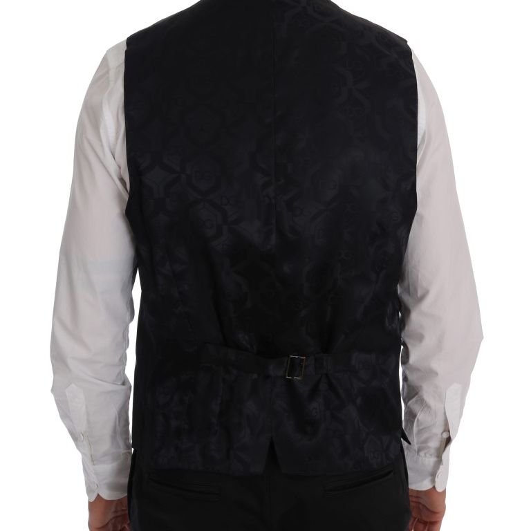 Dolce & Gabbana Gray Wool Stretch Vest