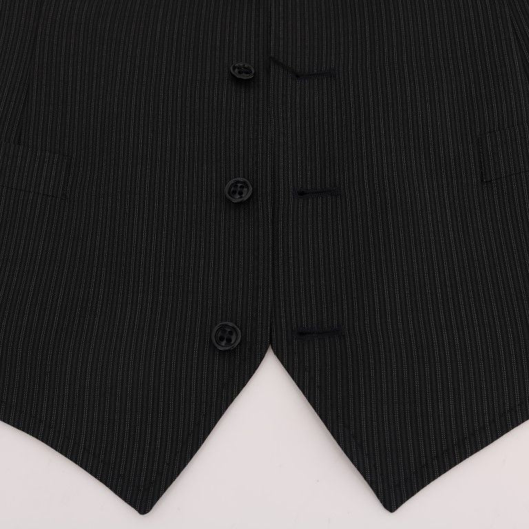 Dolce & Gabbana Gray Wool Stretch Vest