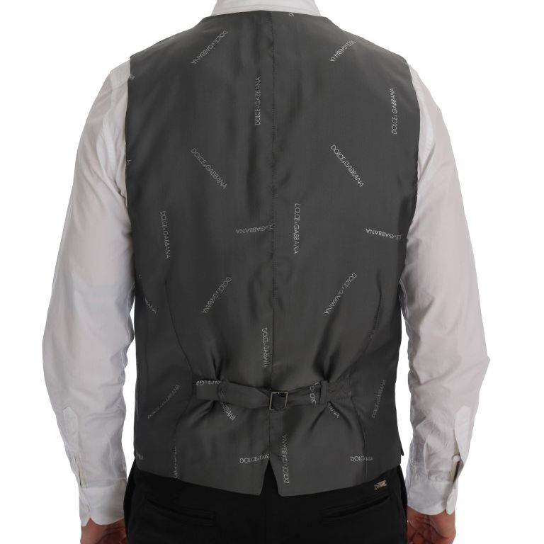 Dolce & Gabbana Gray STAFF Cotton Rayon Vest