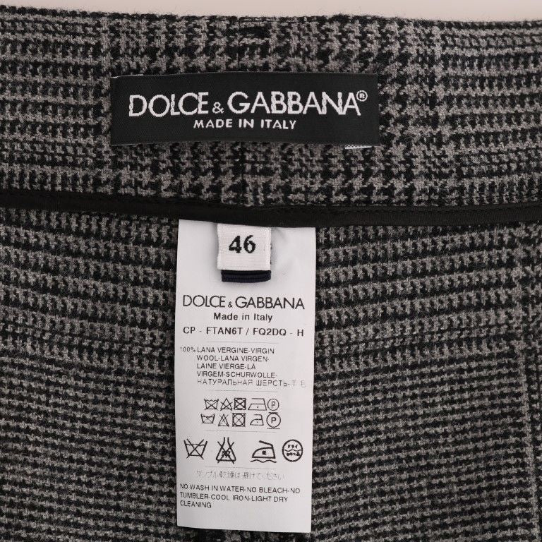 Dolce & Gabbana Gray Wool Capri Pants