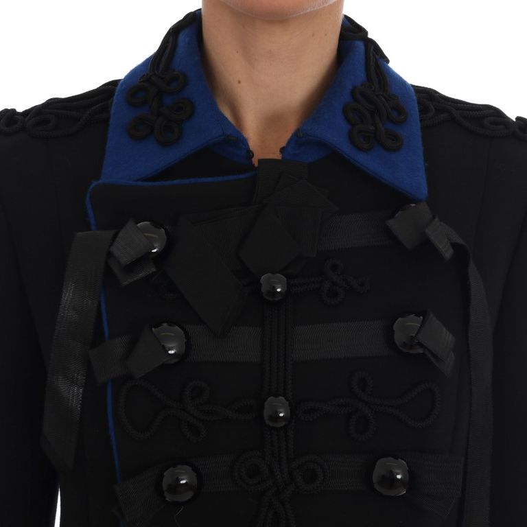 Dolce & Gabbana Black Wool Trench Jacket