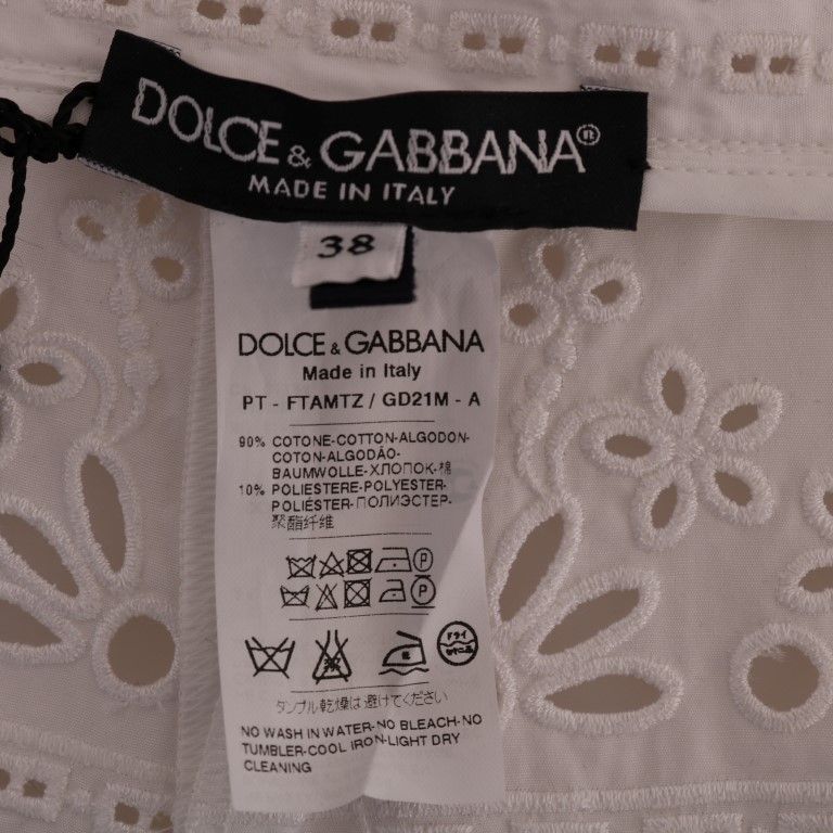 Dolce & Gabbana Mulicolor Majolica Cutout Capri Pants
