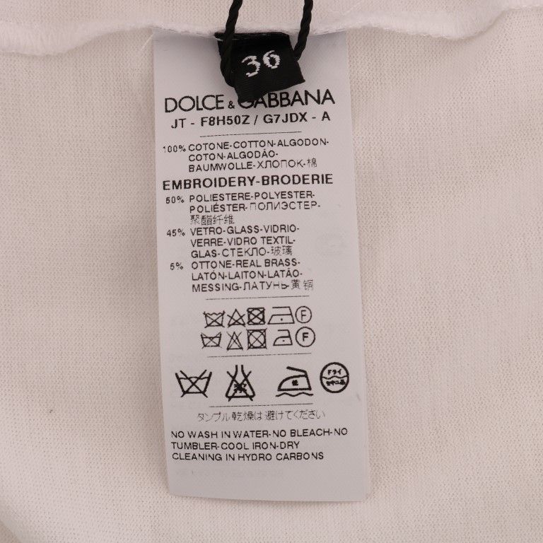 Dolce & Gabbana White Cotton Fairy Tale T-Shirt