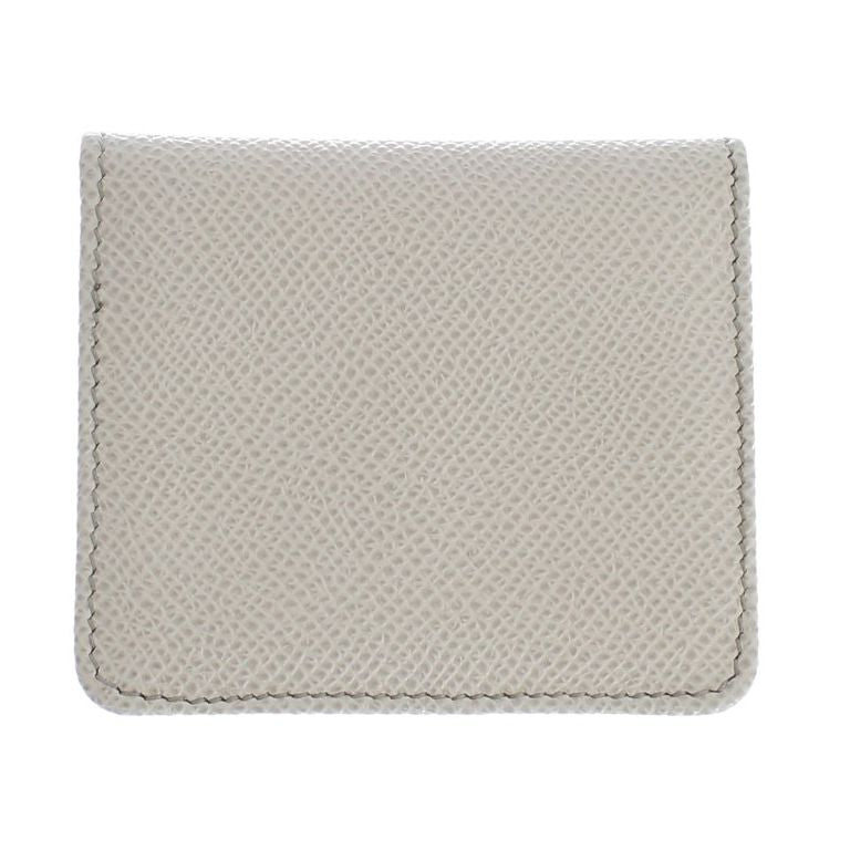 Dolce & Gabbana White Dauphine Leather Case Wallet