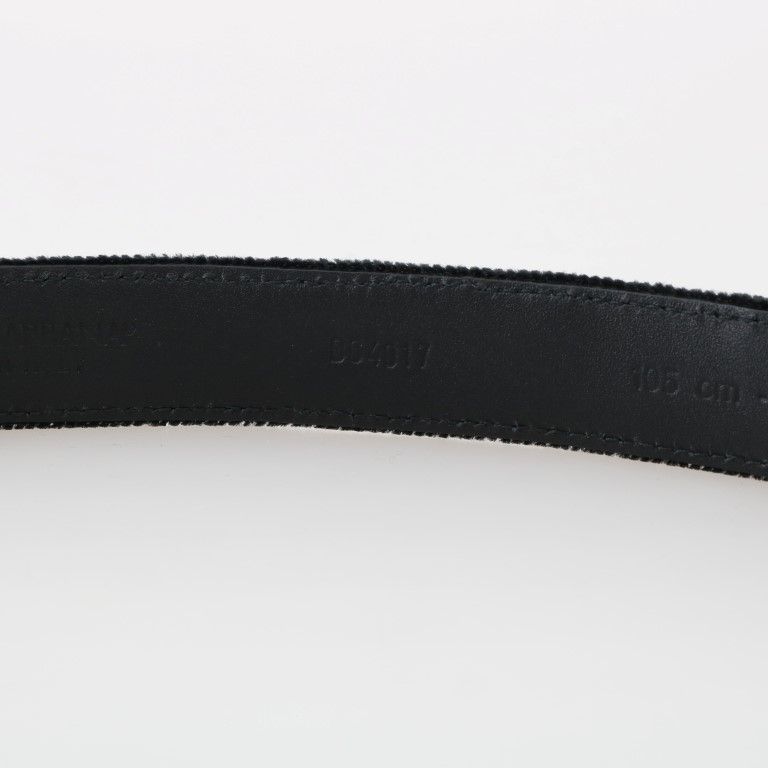 Dolce & Gabbana Black Cotton Royal Bee Embroidery Belt