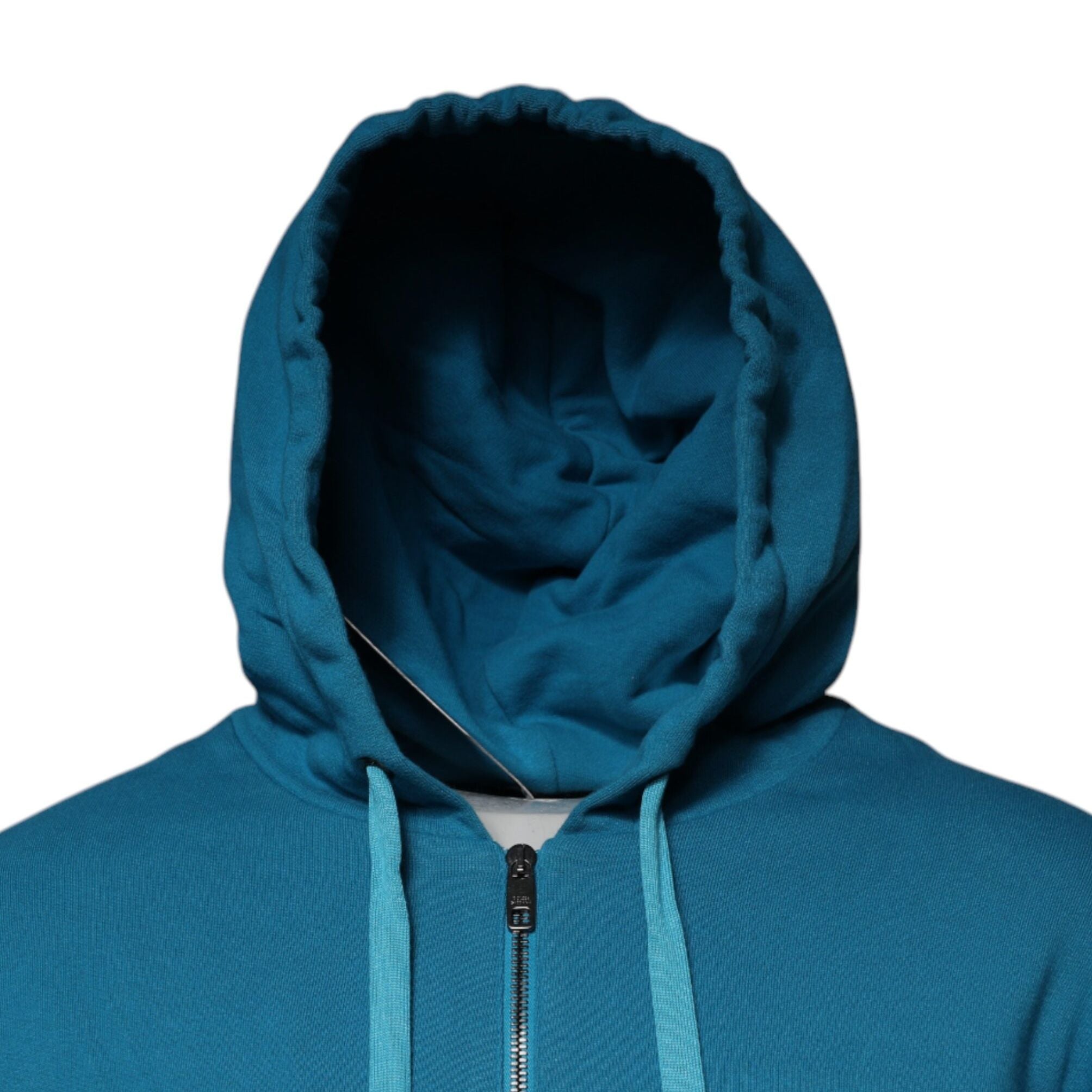 Dolce & Gabbana Blue Logo Cotton Hooded Sweatshirt Sweater