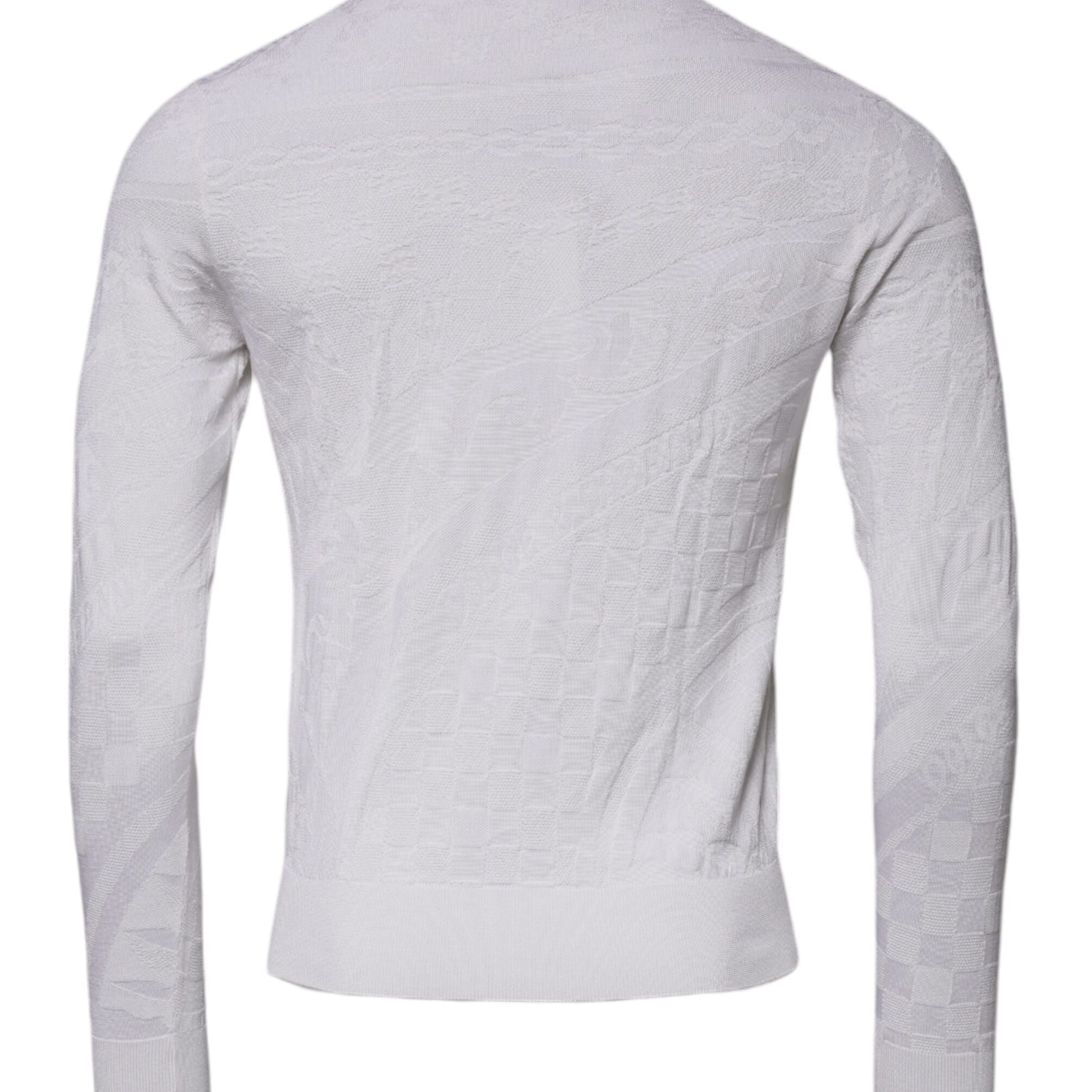 Dolce & Gabbana White Silk Crew Neck Men Pullover Sweater