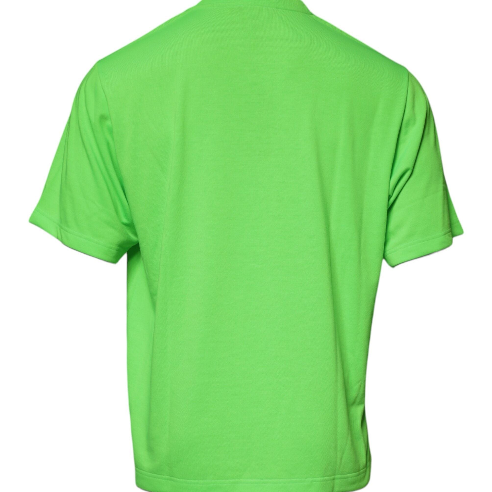 Dolce & Gabbana Green DG Logo Cotton Crew Neck T-shirt