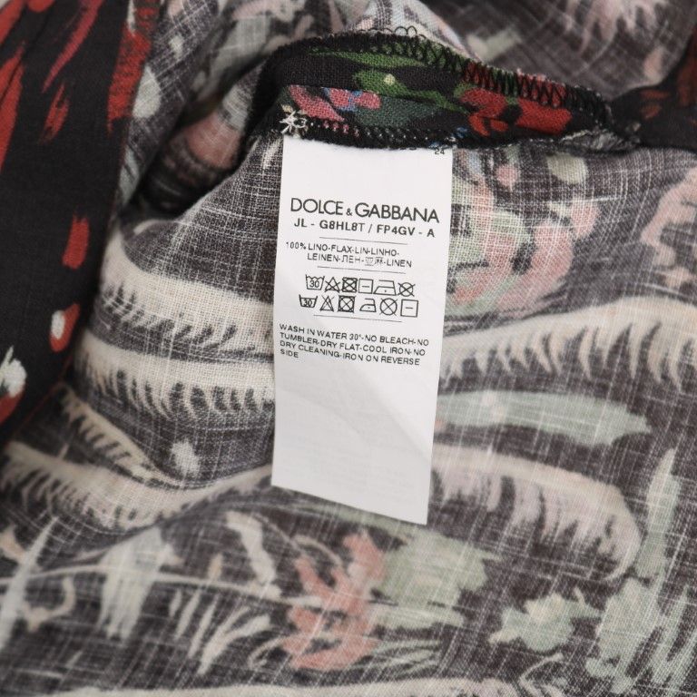 Dolce & Gabbana Black Volcano Sicily Short Sleeve T-Shirt