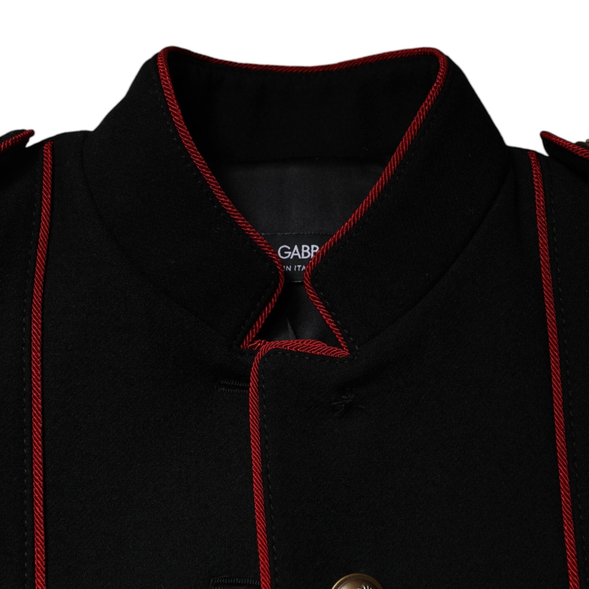Dolce & Gabbana Black Single Breasted Trench Coat Jacket