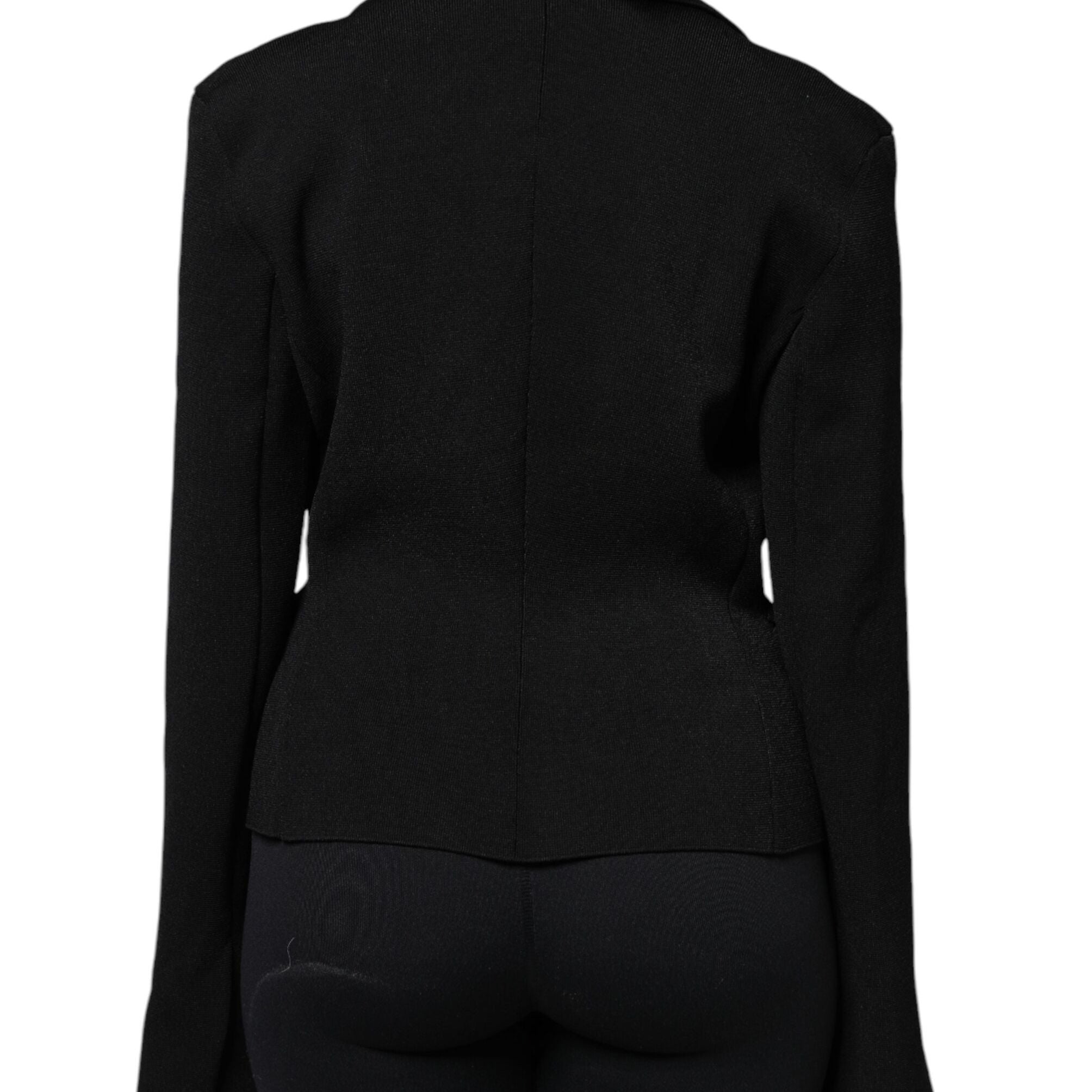 Dolce & Gabbana Black Viscose Single Breasted Blazer Jacket