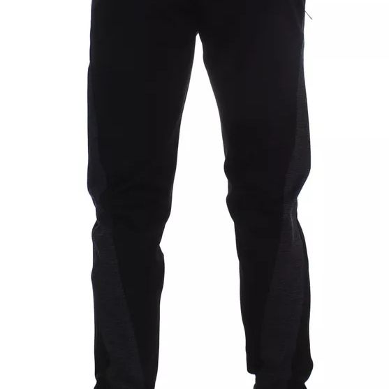 Dolce & Gabbana Black Gray Wool Casual Trousers Stripe Pants