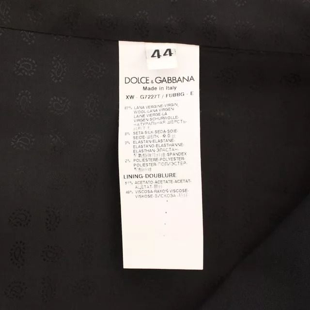 Dolce & Gabbana Black Wool Silk Dress Gilet Jacket Vest