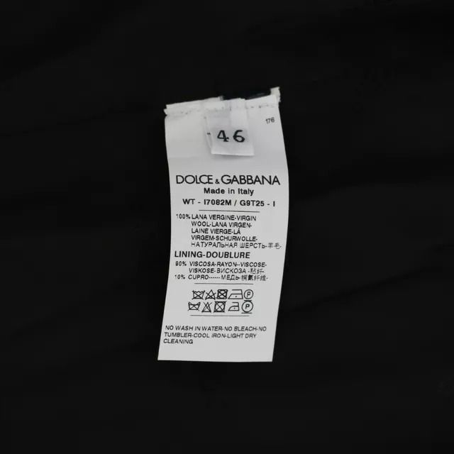 Dolce & Gabbana Black Wool Logo Waistcoat Vest