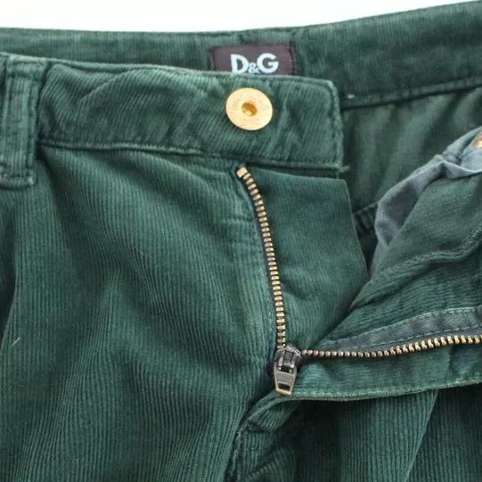 Dolce & Gabbana Green Cotton Corduroys SLIMMY Fit D&G Pants