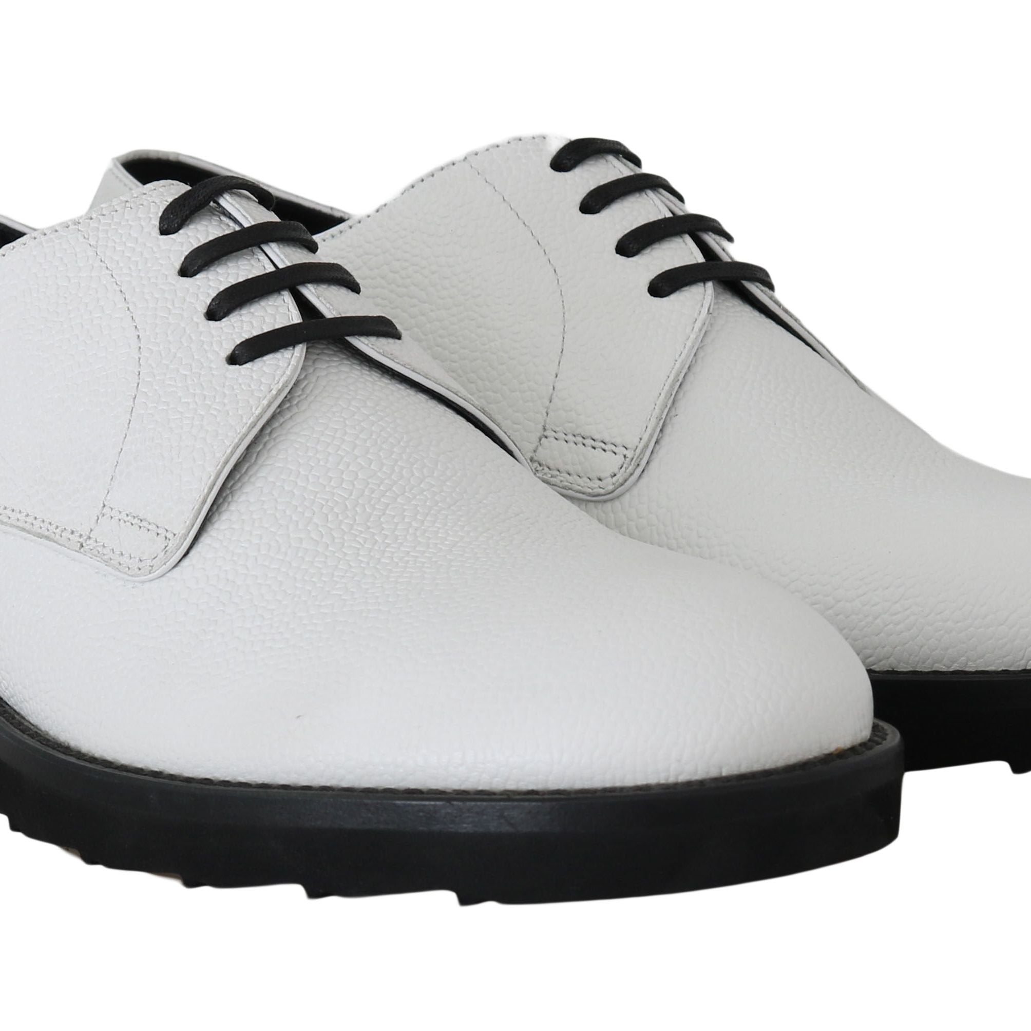 Dolce & Gabbana White Leather Derby Dress Formal Shoes