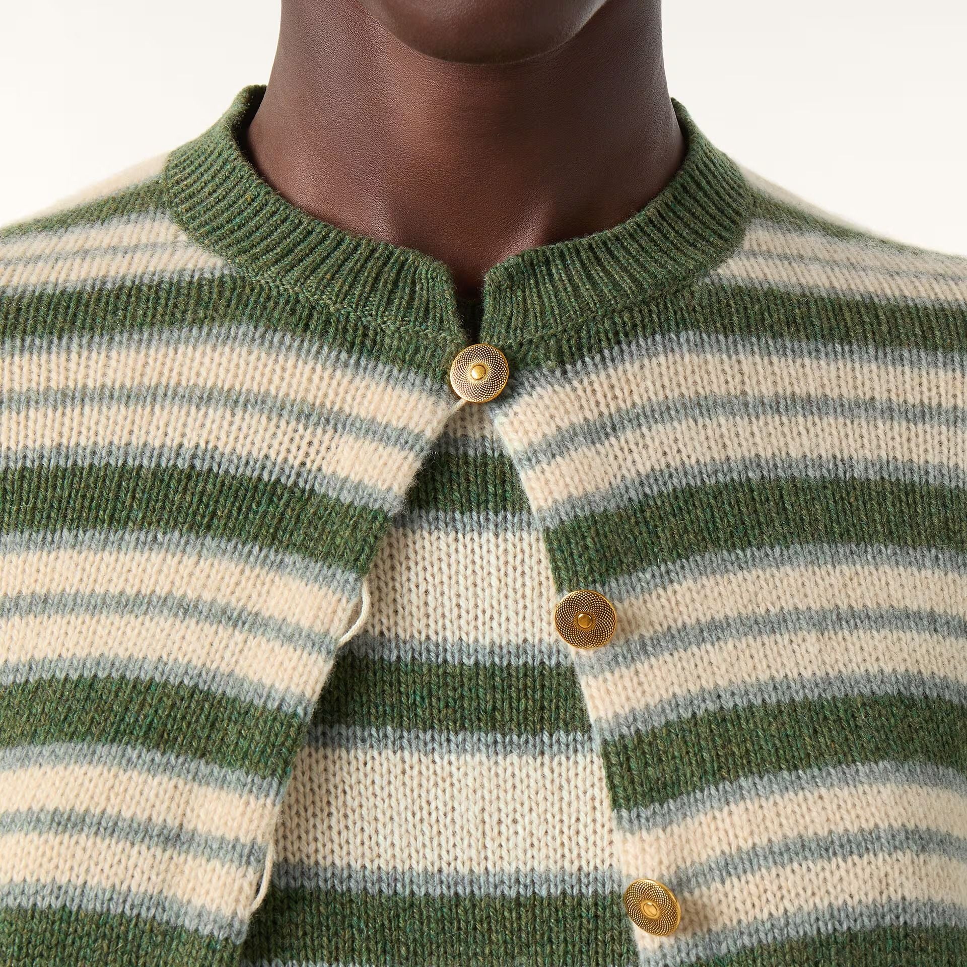 Loro Piana Fobello Stripes Cardigan in Baby Cashmere