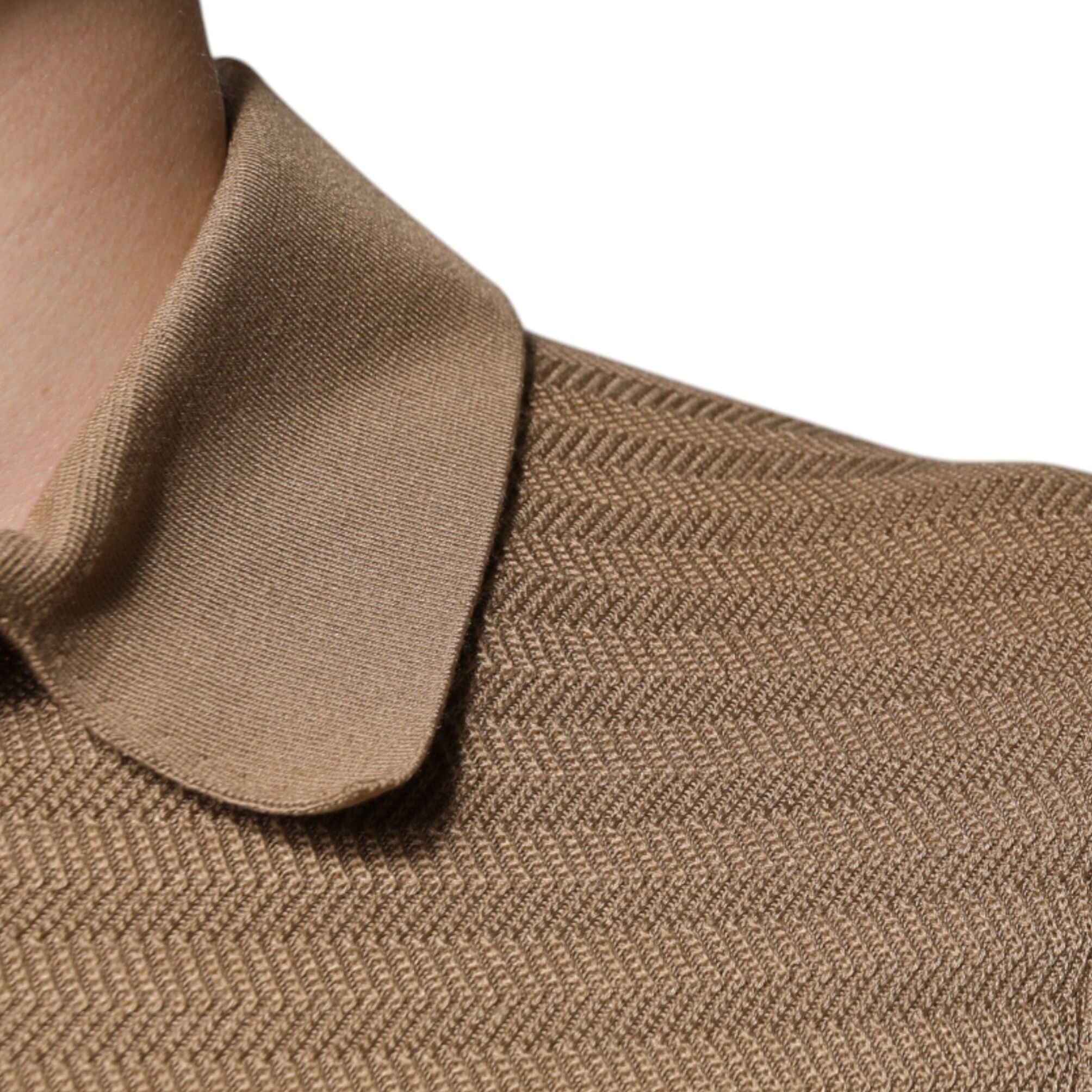 Dolce & Gabbana Brown Collared Short Sleeves Polo T-shirt