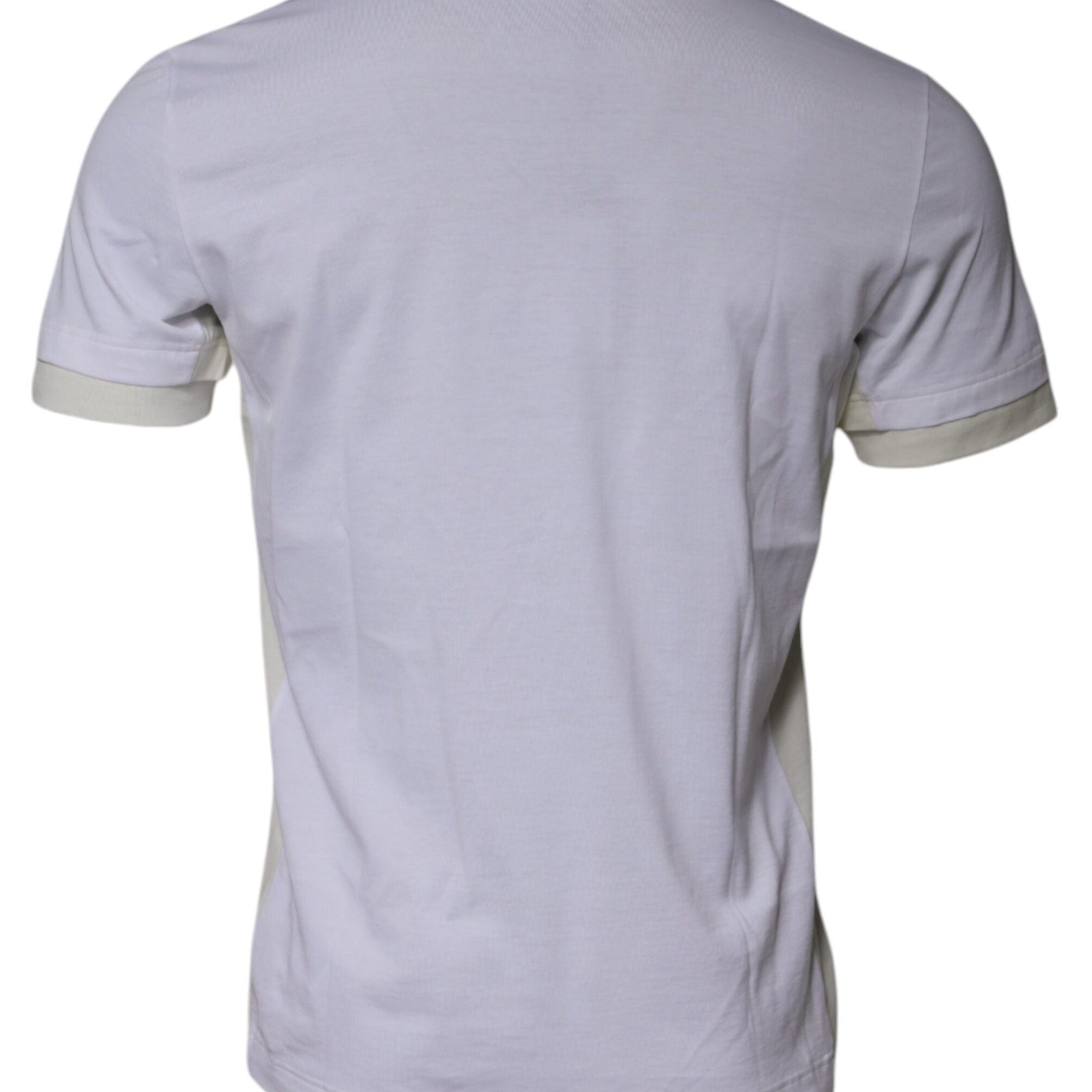 Dolce & Gabbana White Cotton Crew Neck Short Sleeves T-shirt