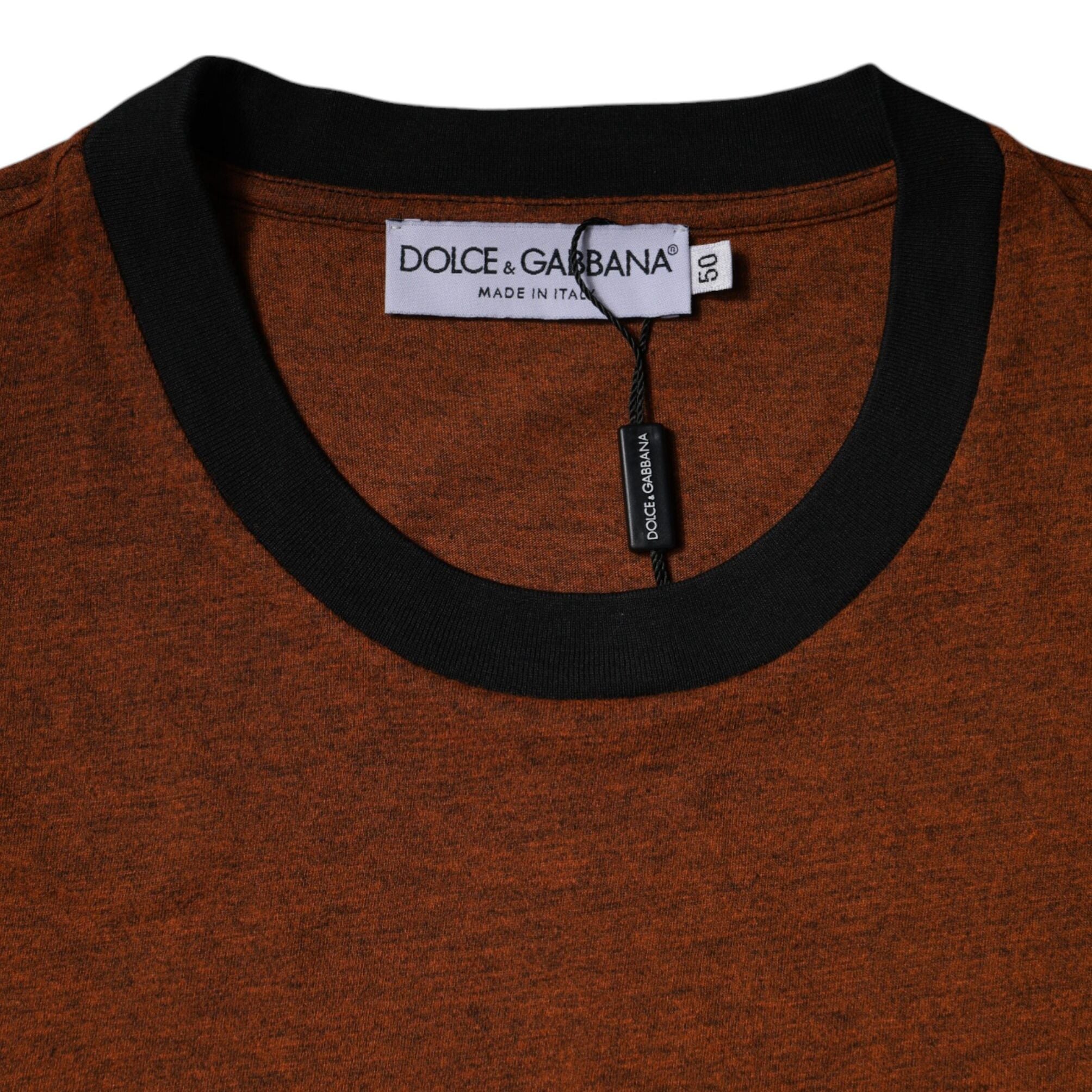 Dolce & Gabbana Brown DG Logo Polyester Crew Neck T-shirt