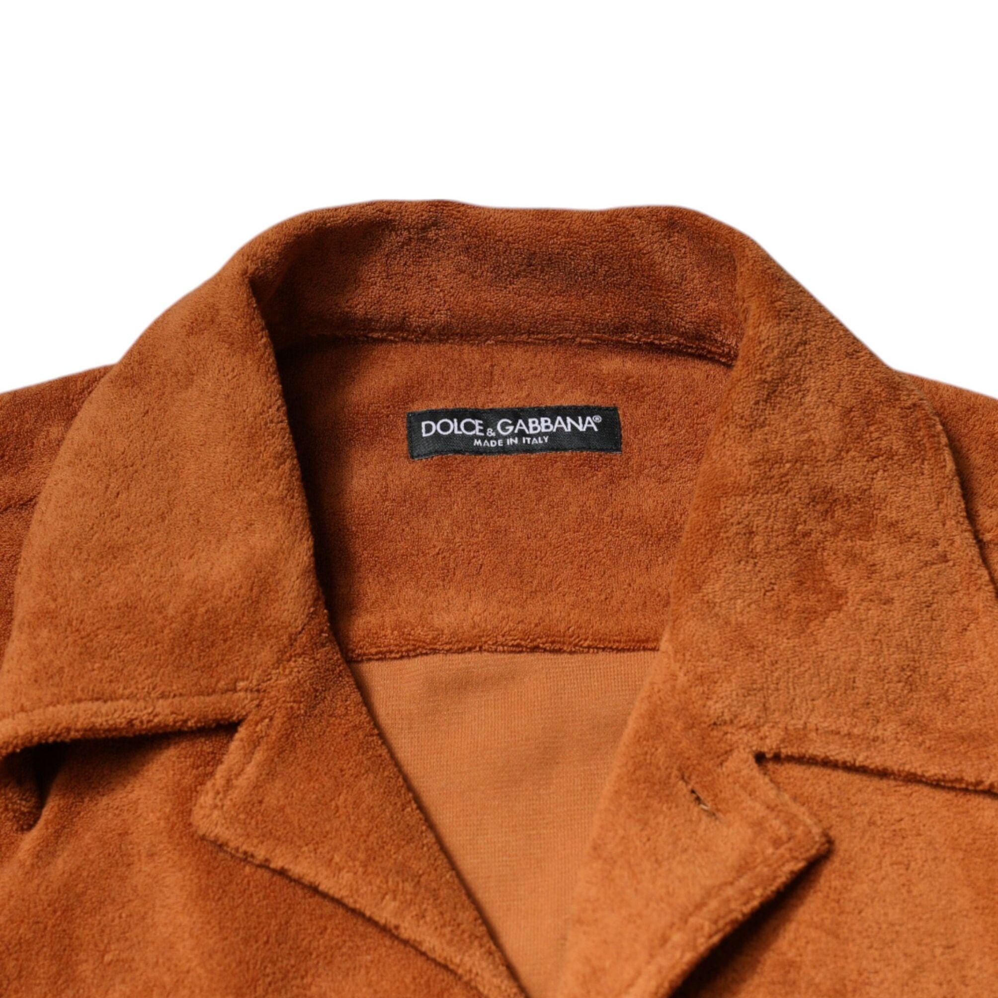 Dolce & Gabbana Hazel Cotton Velvet Button Down Collared Shirt