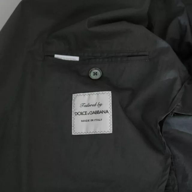 Dolce & Gabbana Gray Cotton Single Breasted Formal Blazer