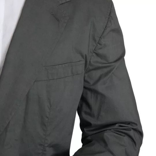 Dolce & Gabbana Gray Cotton Single Breasted Formal Blazer