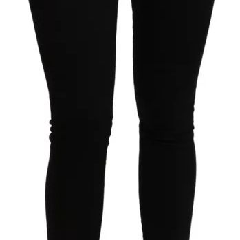 Dolce & Gabbana Black Mid Waist Slim Denim Cotton Stretch Jeans