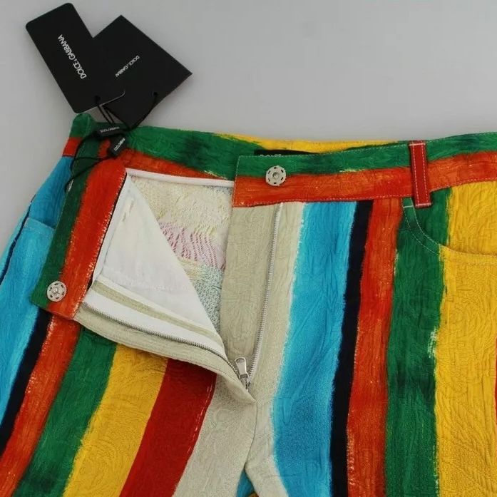 Dolce & Gabbana Multicolor Flared Riga Pittorica Pants